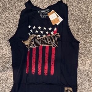 Mitchell & Ness Angels Black and Red Tank Top